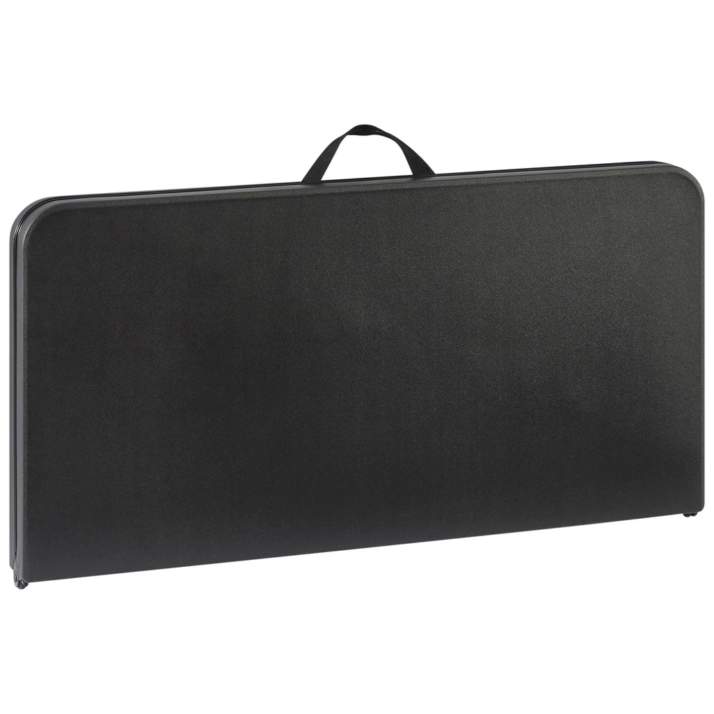 Mainstays 34" Square Resin Fold-in-Half Indoor Outdoor Table, Rich Black