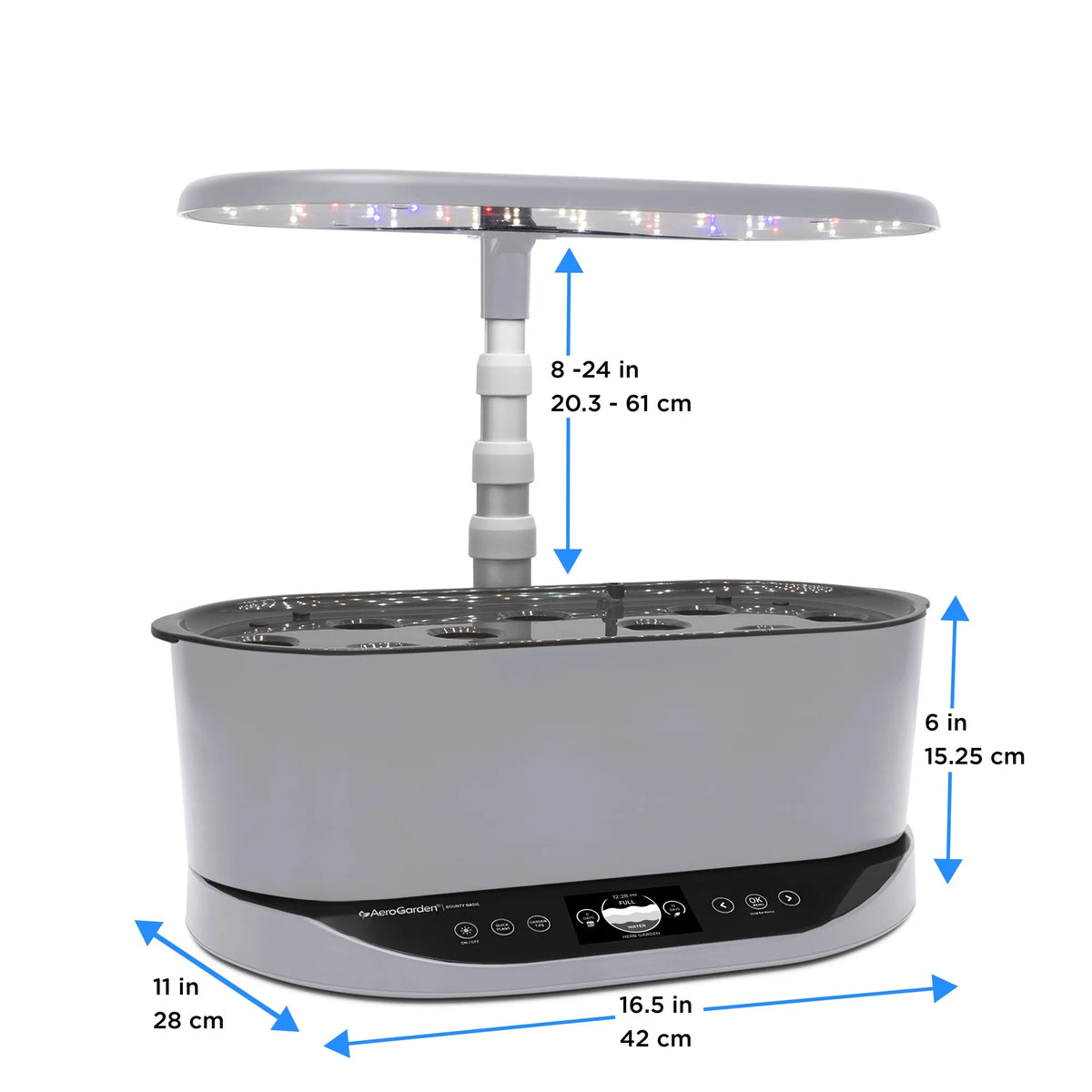 AeroGarden Bounty Basic - Indoor Garden with LED Grow Light, Black