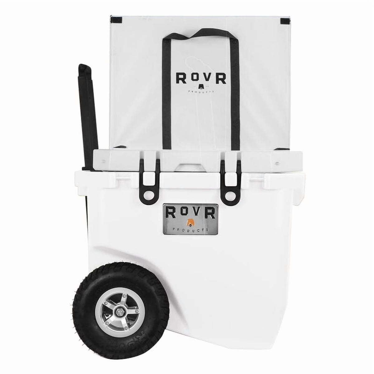 RovR RollR 45-Qt. Durable, All-Terrain Wheeled Cooler with Handle & Collapsible LandR Bin- For Beach, Camping and Outdoor Activities, Powder (45PROLLRWB)