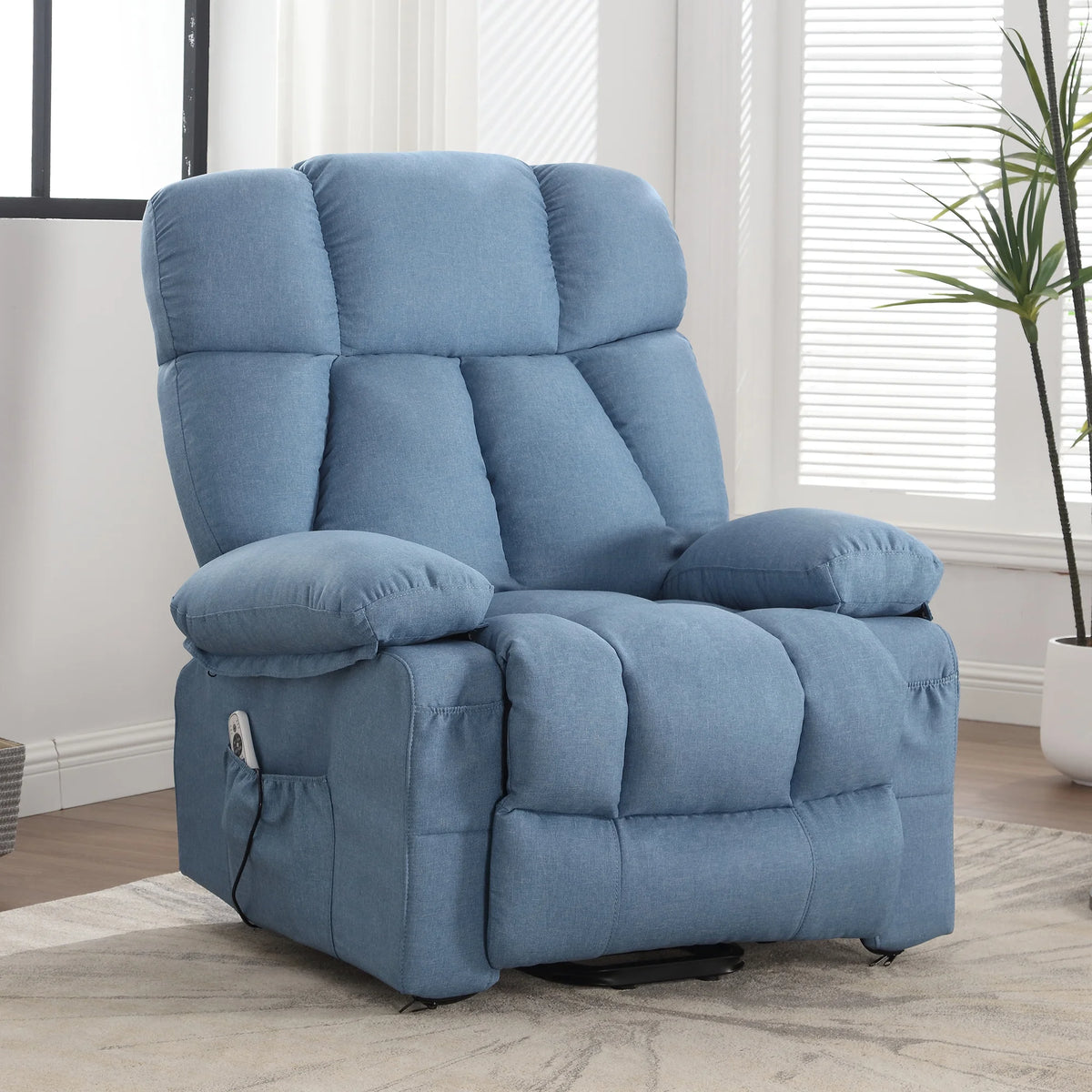 JONPONY Power Lift Recliner Chair Recliners for Elderly with Heat and Massage Recliner Chair for Living Room with Infinite Position and Side Pocket,USB Charge Port,Brown