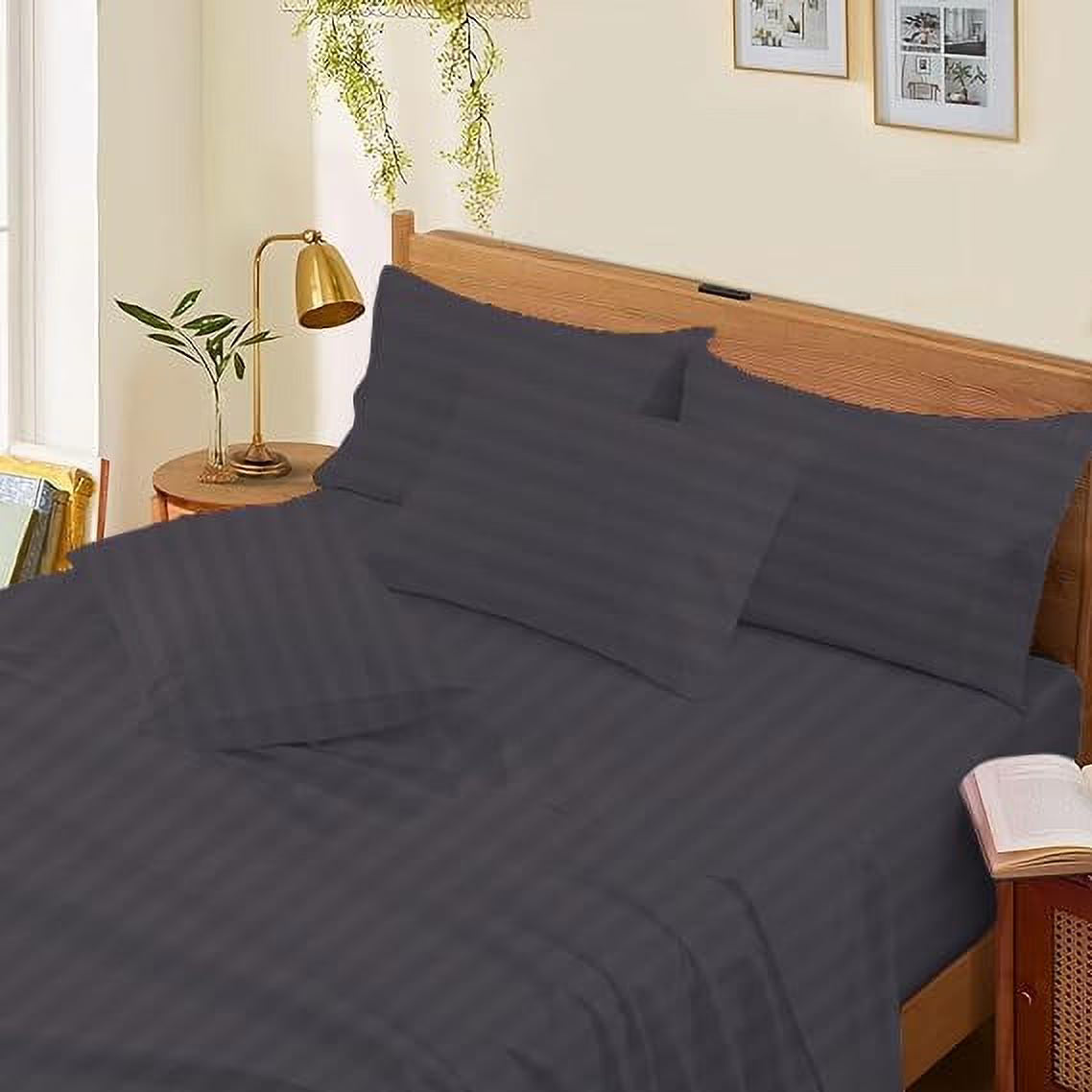 1000 Thread Count 4-Piece 100% Egyptian Cotton Bed Sheets Luxury Hotel Sheets Fits Mattress Upto 21" Deep Pocket, Twin XL Size - Burgundy Solid