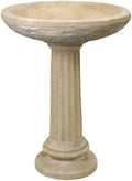 Solid Rock Stoneworks 2 Piece Collanade Birdbath - 26" Tall - Desert Sand Color
