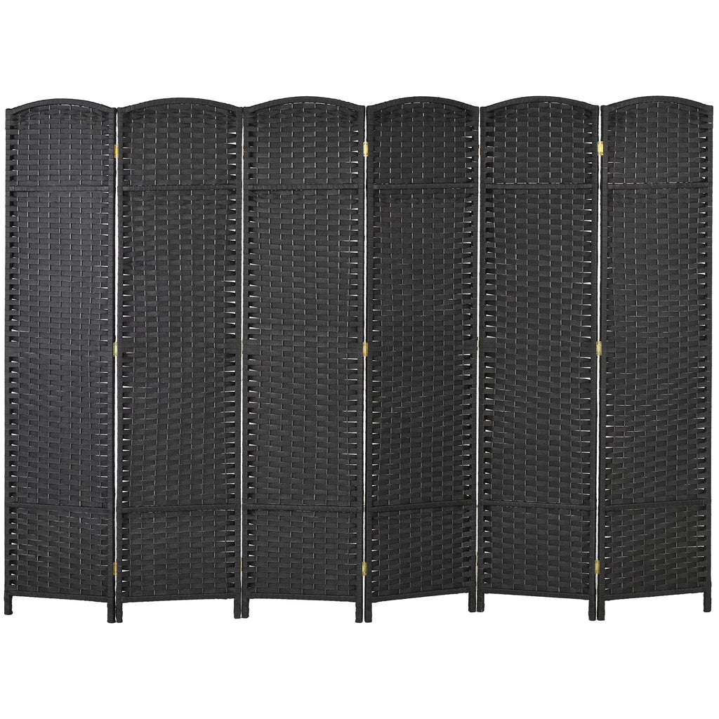 HOMCOM 4 Panel Room Divider Freestanding Folding Privacy Screen Nature Wood