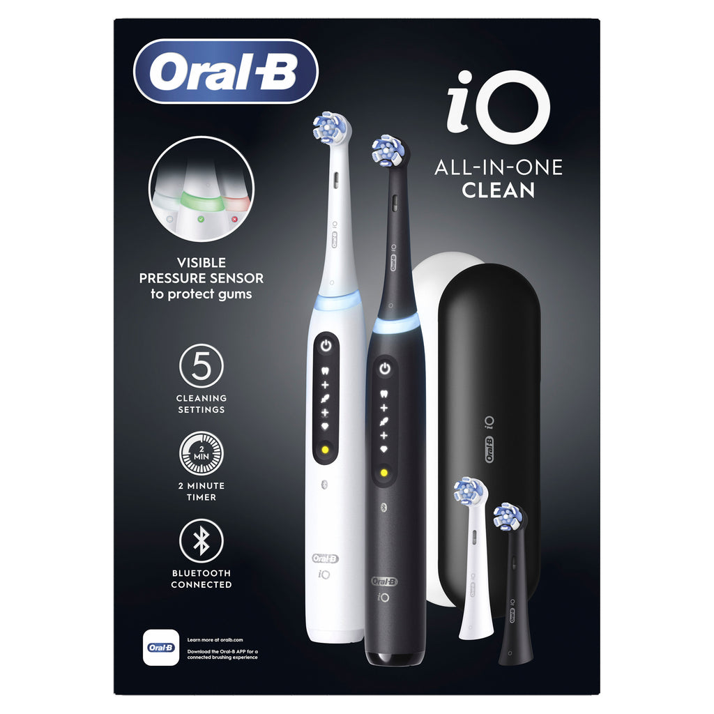 Oral-B iO Series 5 All-in-One Clean Rechargeable Electric Toothbrush, 2-pack