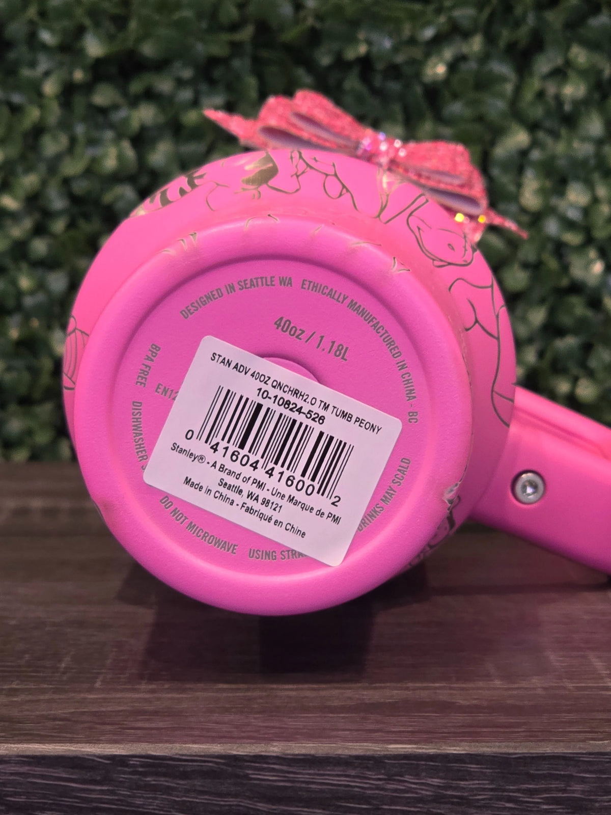 Winnie the Pooh Stanley Cup 40oz | Pink Tumbler | Peony | Custom Laser Engraved Quencher