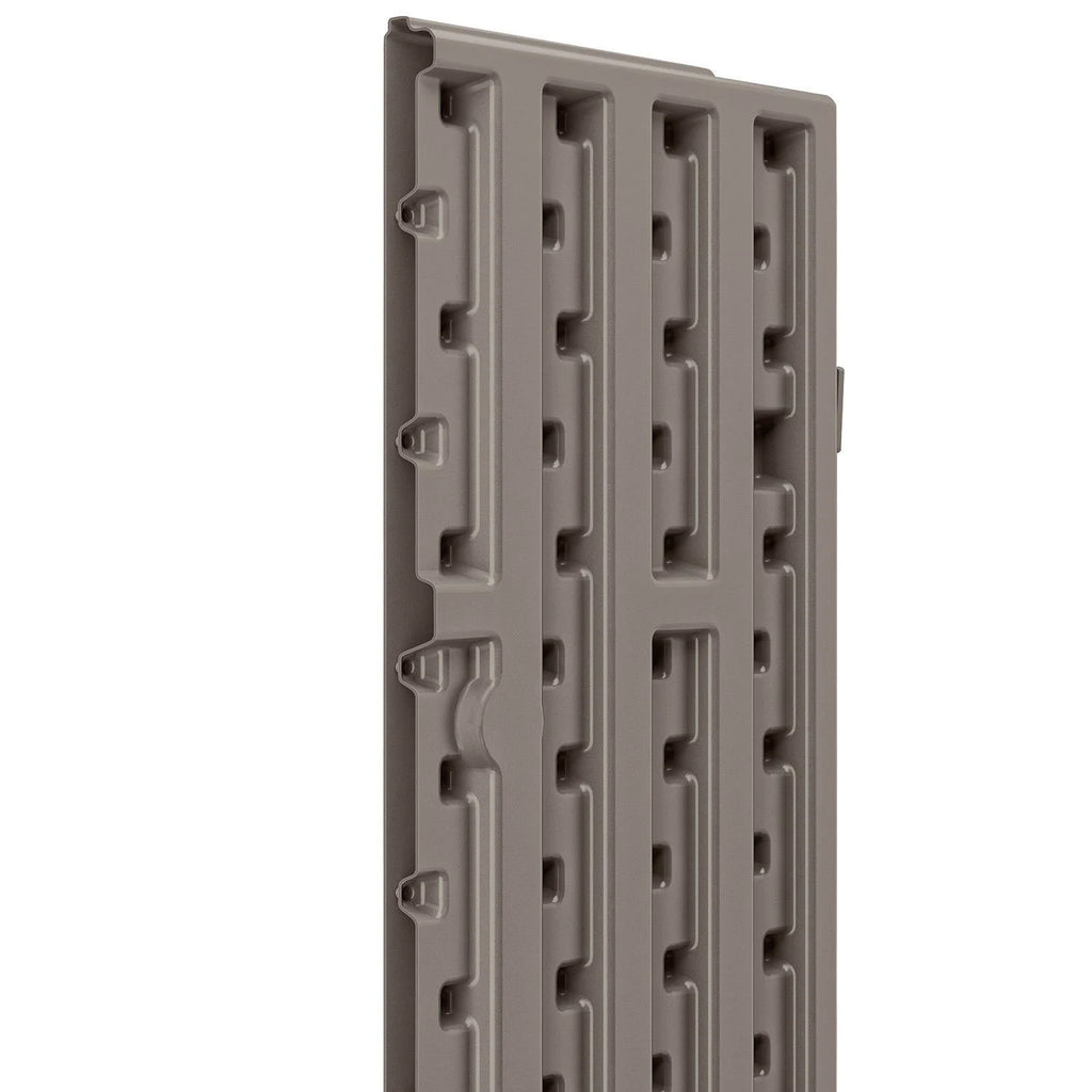 Suncast 72" Resin Outdoor Storage Cabinet with 3 Shelves, Platinum Metallic