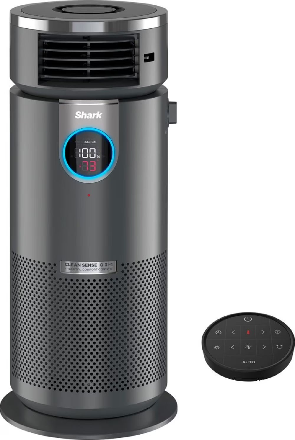 Open Box Shark - 3-in-1 Air Purifier, Heater & Fan with NanoSeal HEPA, Cleansense IQ, Odor Lock, for 500 Sq. Ft - Grey HC452