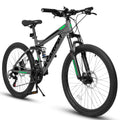 27.5 inch Full Suspension Mountain Bike, Front and Rear Dual Shock Absorbers, Mechanical Disc Brakes, 21-Speed, Suitable for Men and Women, Ideal for Travel and Fitness Enthusiasts