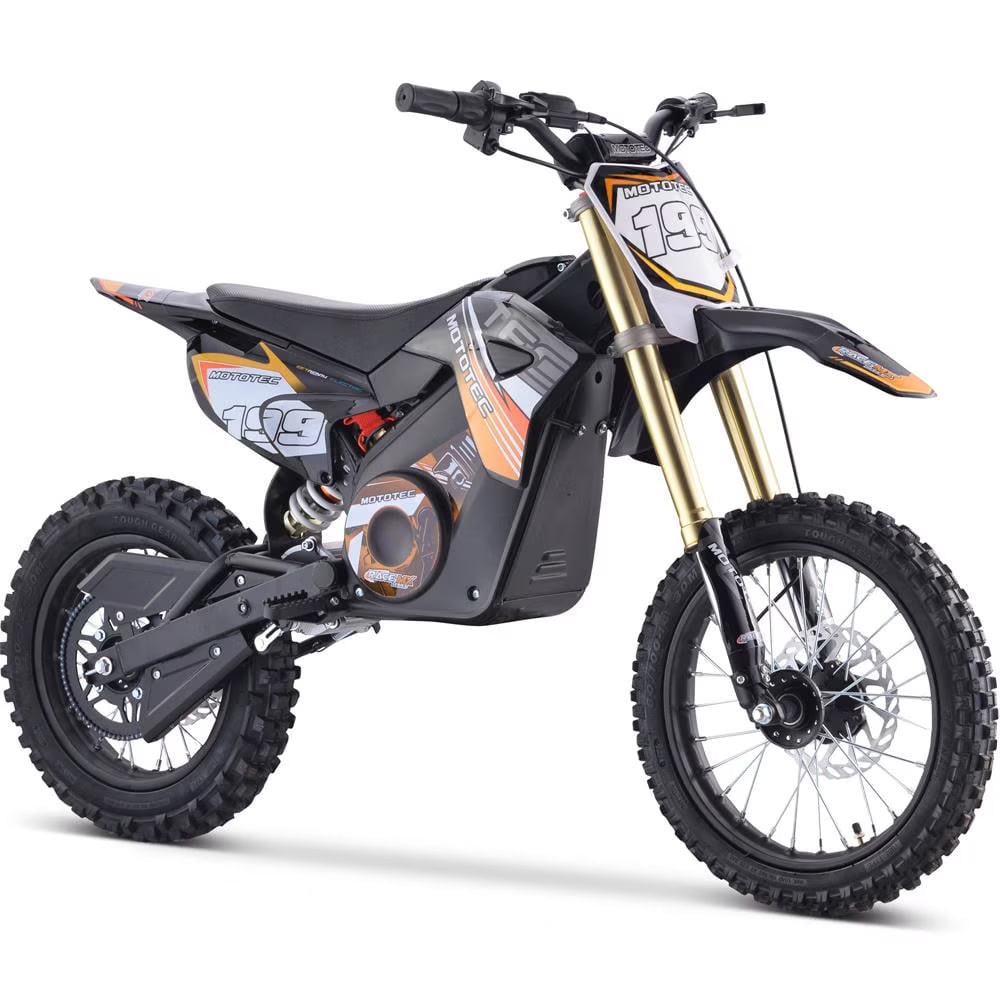 MotoTec 48v Pro Electric Dirt Bike 1800w Lithium Orange